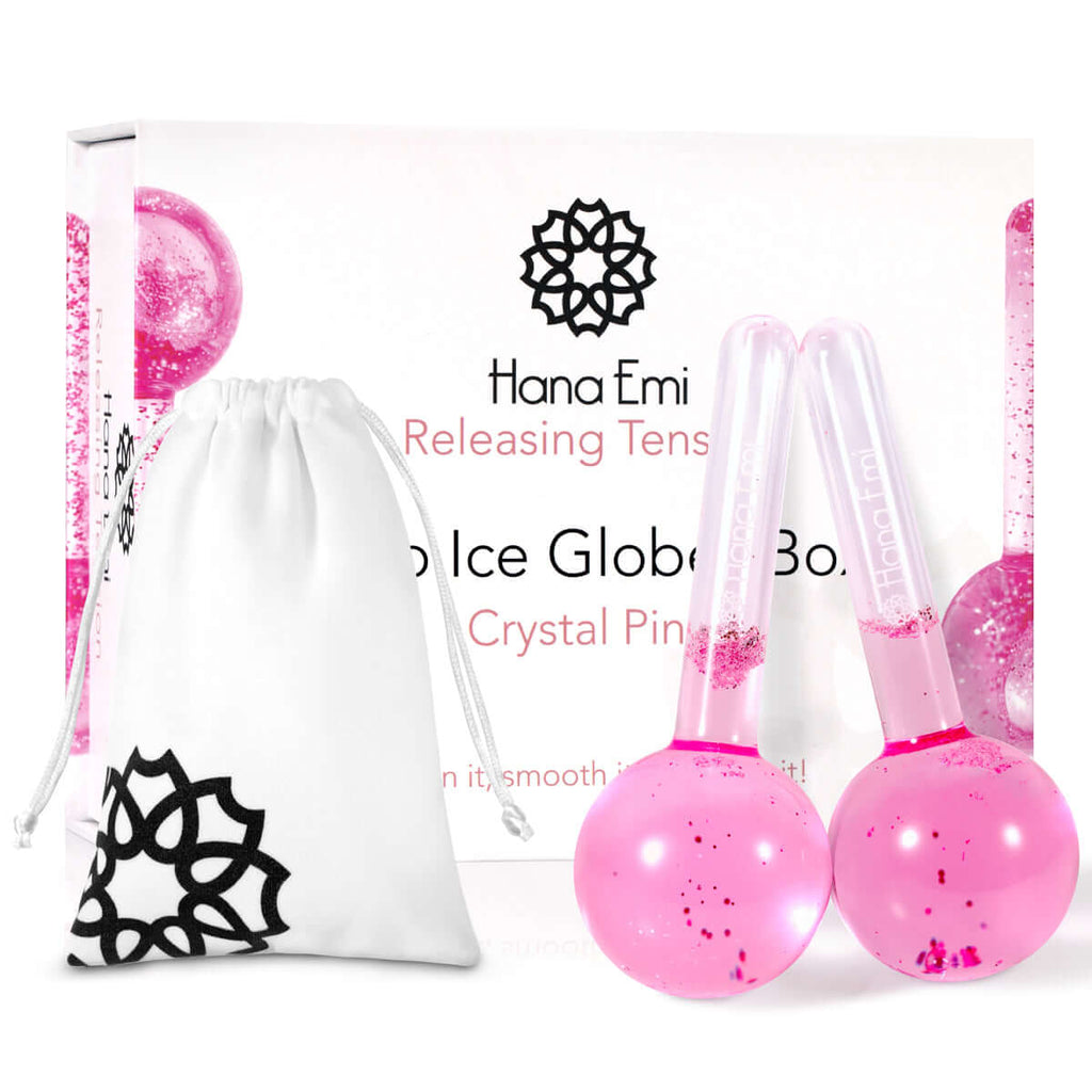 Ice Globes voor Gezicht, Nek & Ogen — Set van 2 Roze Roestvrijstalen Cryo Sticks — Gezichtsmassager voor Lymfedrainage, Wallen & Donkere Kringen - Herbruikbaar Cryotherapie Huidverzorgingshulpmiddel van Hana Emi