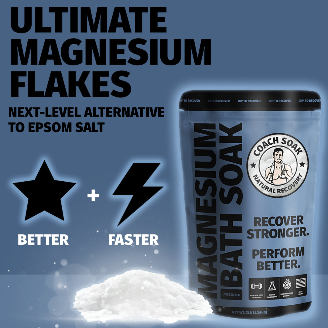 Coach Soak Recovery Bath Soak – Rejuvenating Post Workout Magnesium Flakes