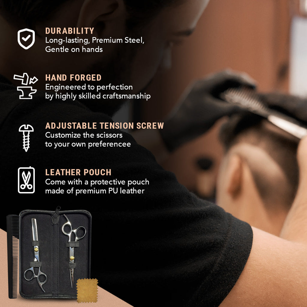 ONTAKI Haarverdunningsschaar Set Zilver