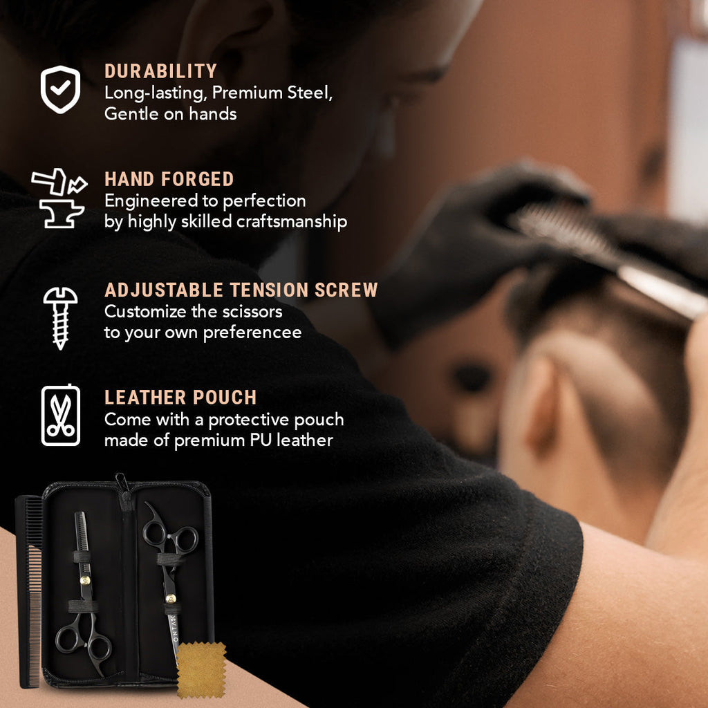 ONTAKI Haarverdunningsschaar Set Zwart