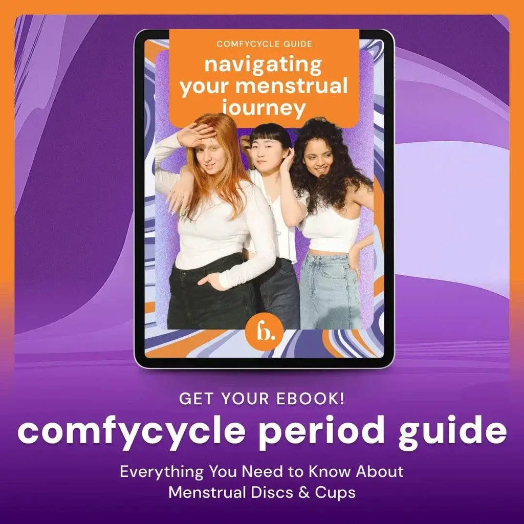 Comfyflow reusable menstrual cup and disc set by Bodyotics for personalized, eco-friendly period care