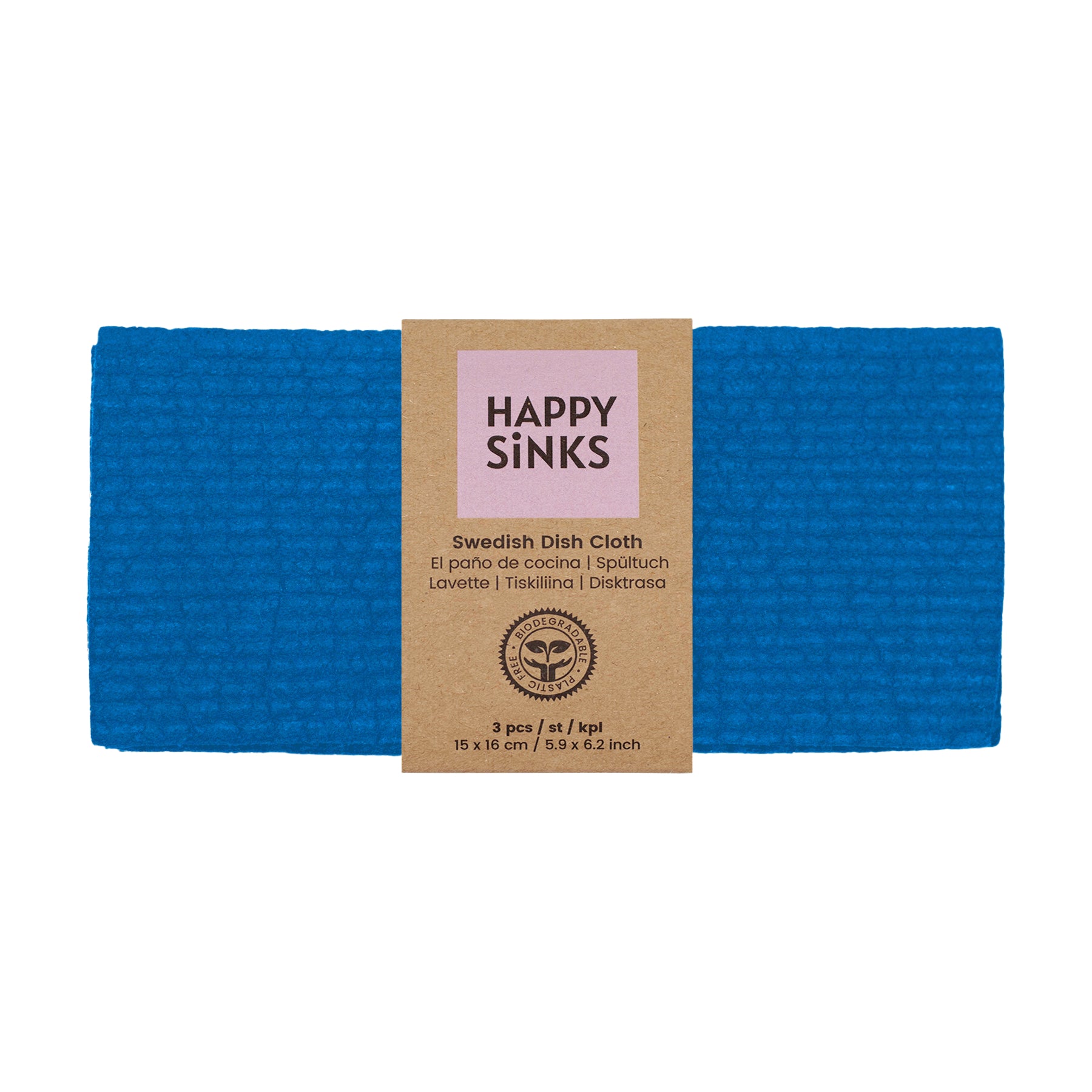 Happy Sinks Swedish Dishcloth Set - Ocean Blue - 3pcs