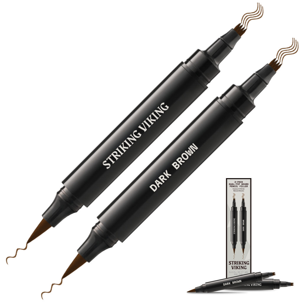 Beard Filler Pen - Dual Tip (2-pack) - Grey Brown