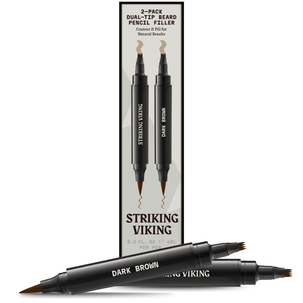 Beard Filler Pen - Dual Tip (2-pack) - Grey Brown