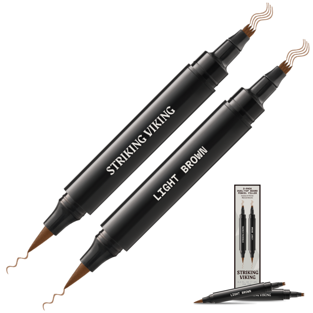 Beard Filler Pen - Dual Tip (2-pack) - Grey Brown