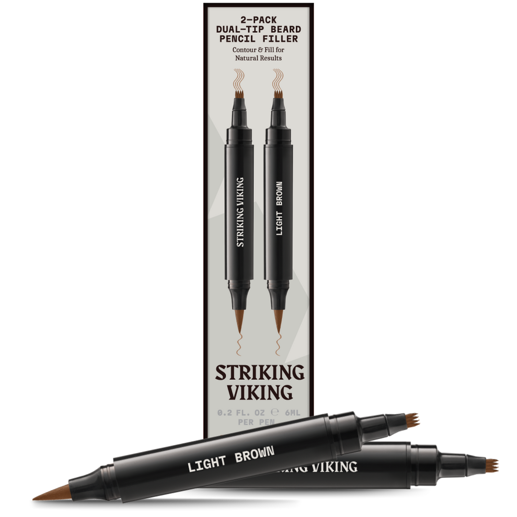 Beard Filler Pen - Dual Tip (2-pack) - Grey Brown