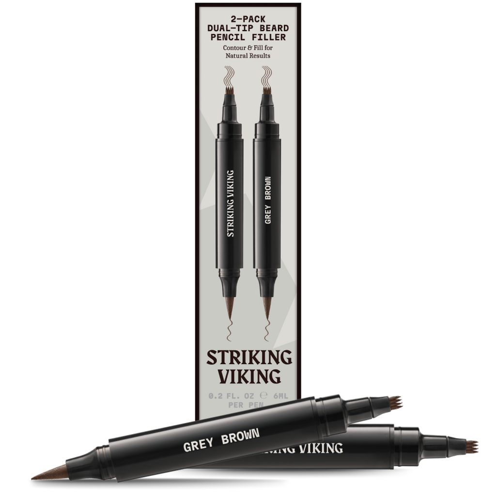 Beard Filler Pen - Dual Tip (2-pack) - Grey Brown