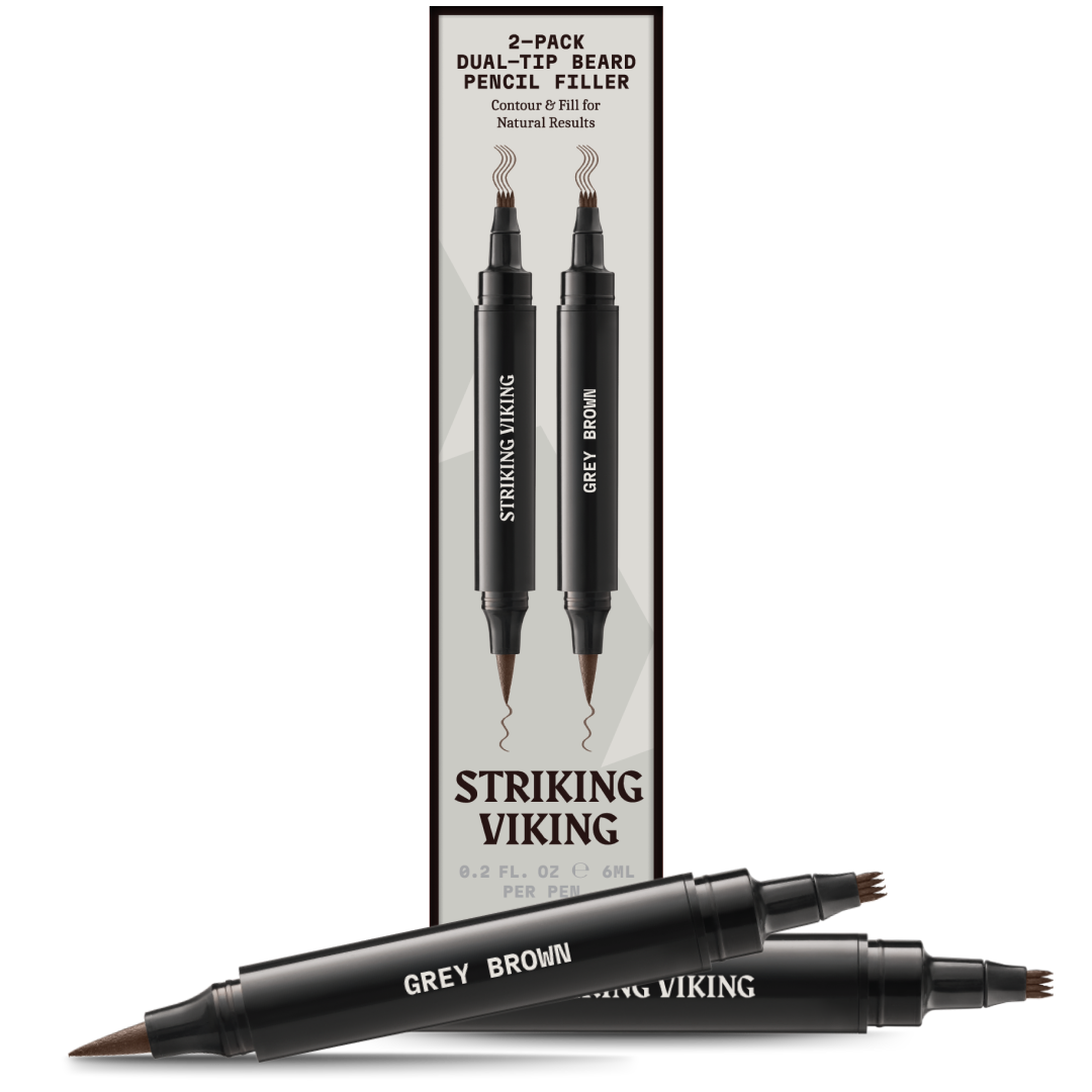 Beard Filler Pen - Dual Tip (2-pack) - Grey Brown
