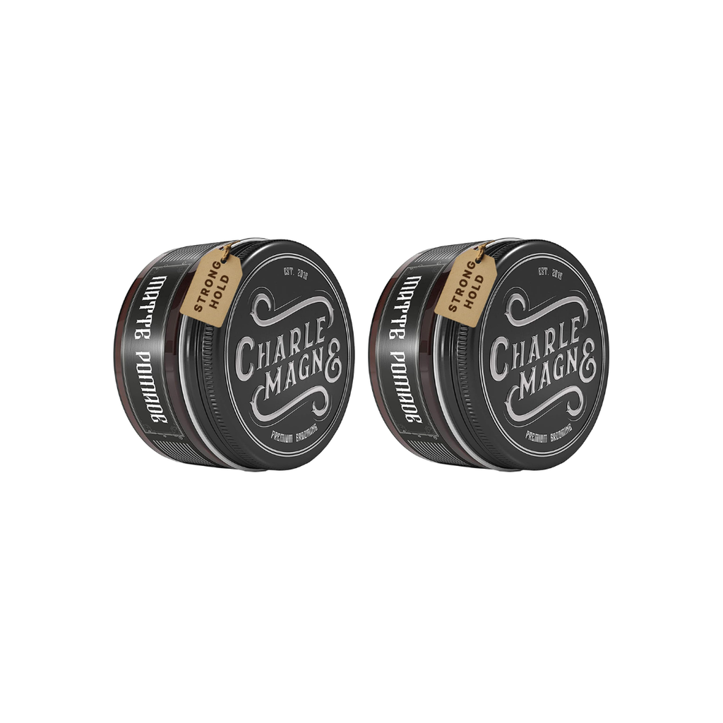 Charlemagne Matte Pomade – Leer – sterke hold – 2-pack