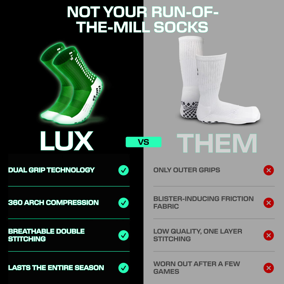 Lux Soccer Grip - Calf Sock - Green