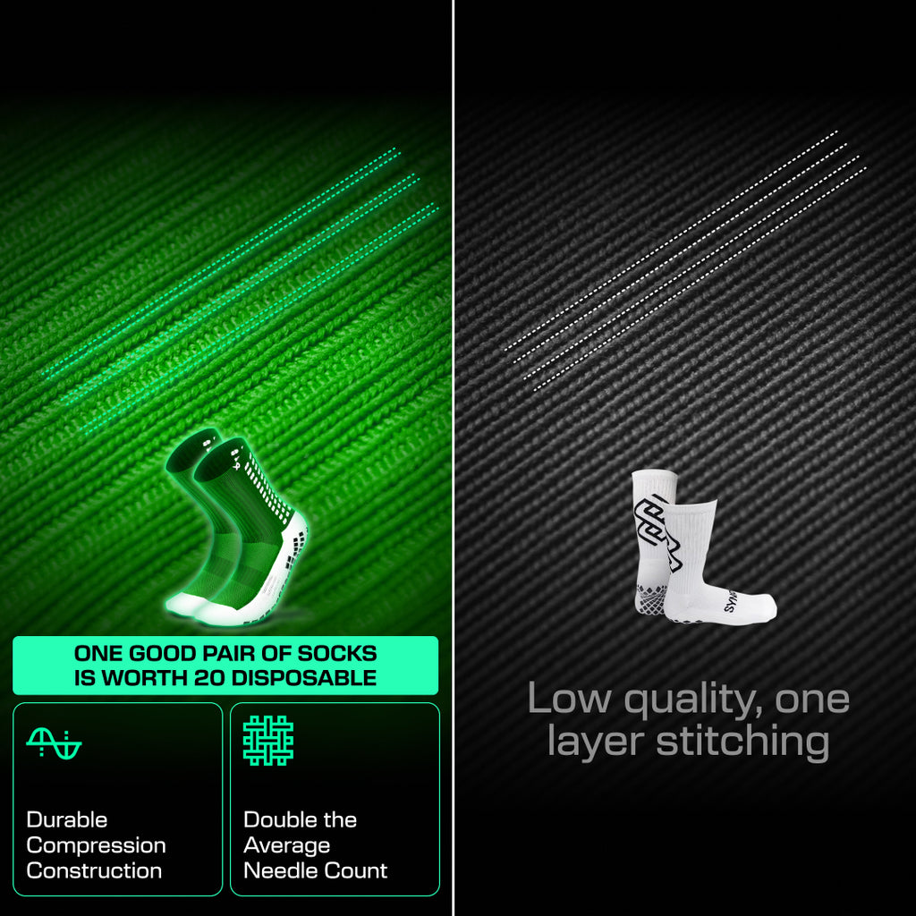 Lux Soccer Grip - Calf Sock - Green