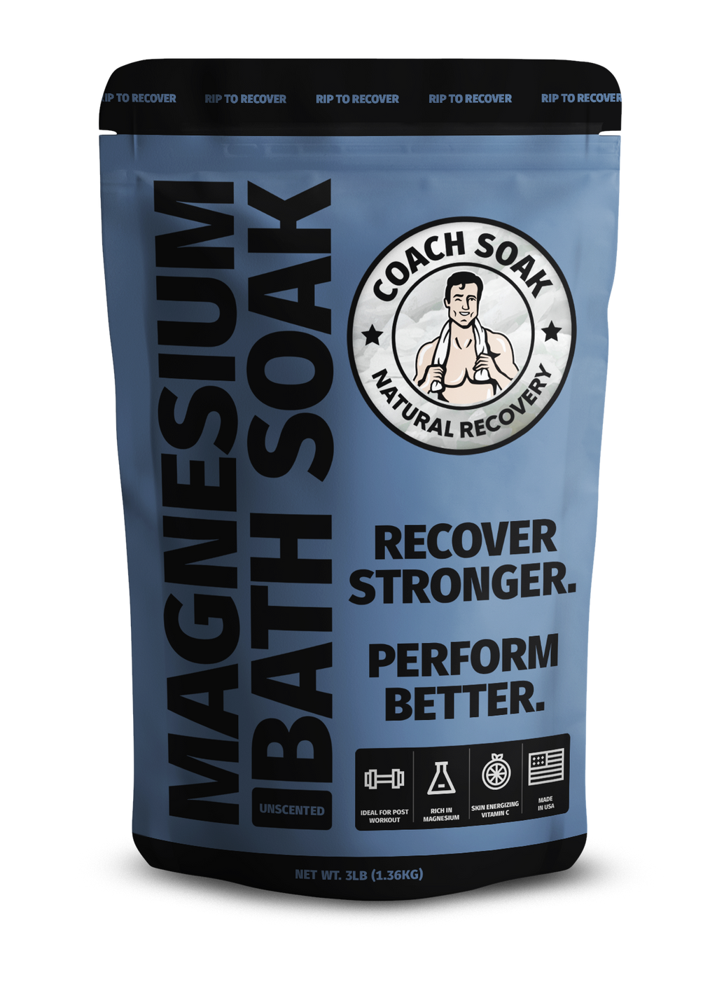 Coach Soak Recovery Bath Soak – Rejuvenating Post Workout Magnesium Flakes