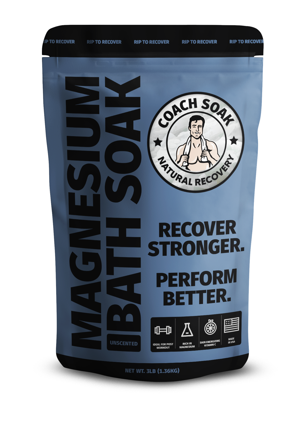 Coach Soak Recovery Bath Soak – Rejuvenating Post Workout Magnesium Flakes