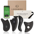 Luonkos Gua Sha Bian Stone Face Massage Tool Set - 4 pcs