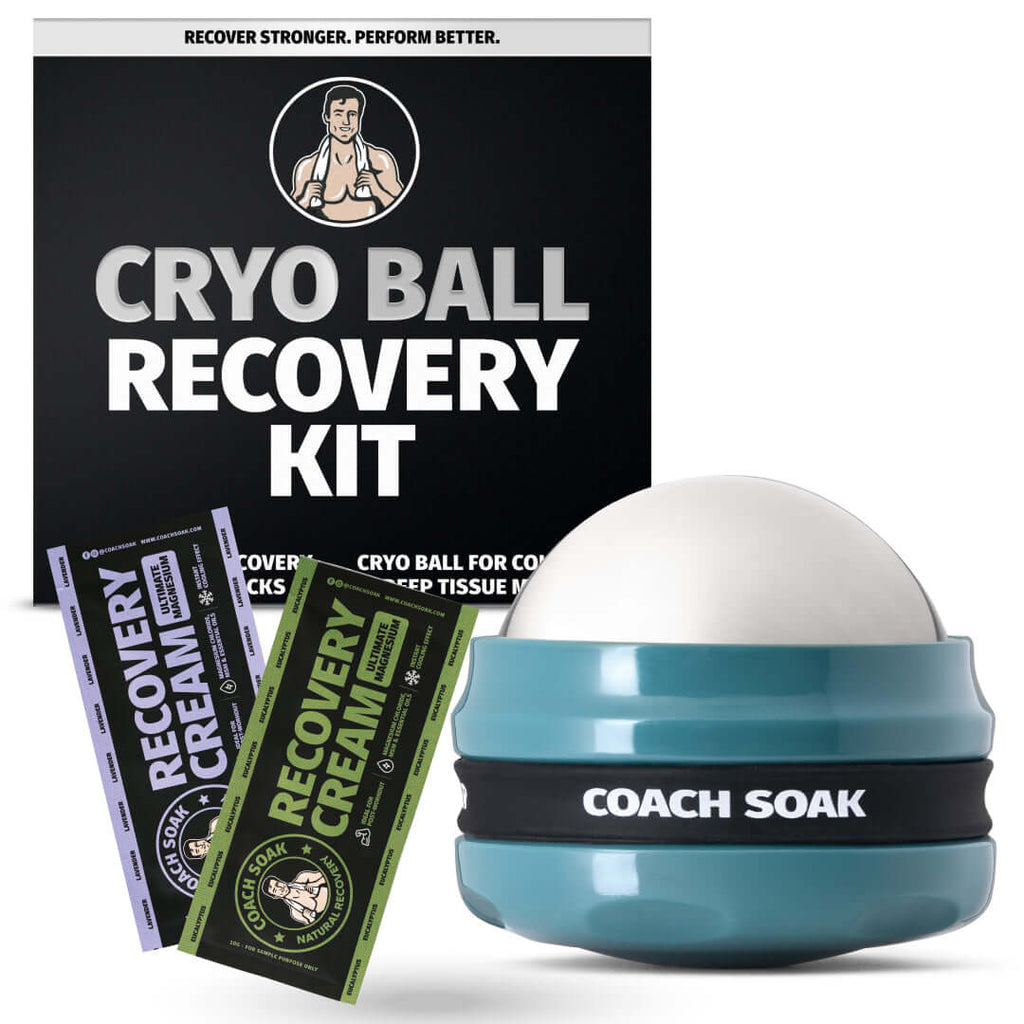 Coach Soak Ice Recovery Pro Kit - Cryobal + 2 x Magnesiumcrème Sachets (Eucalyptus, Lavendel) - 3 stuks
