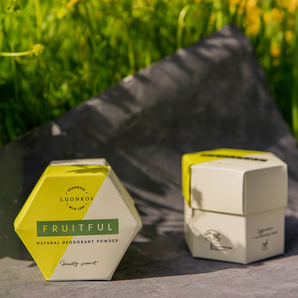 Luonkos Fruitful powder deodorant, fruity scent