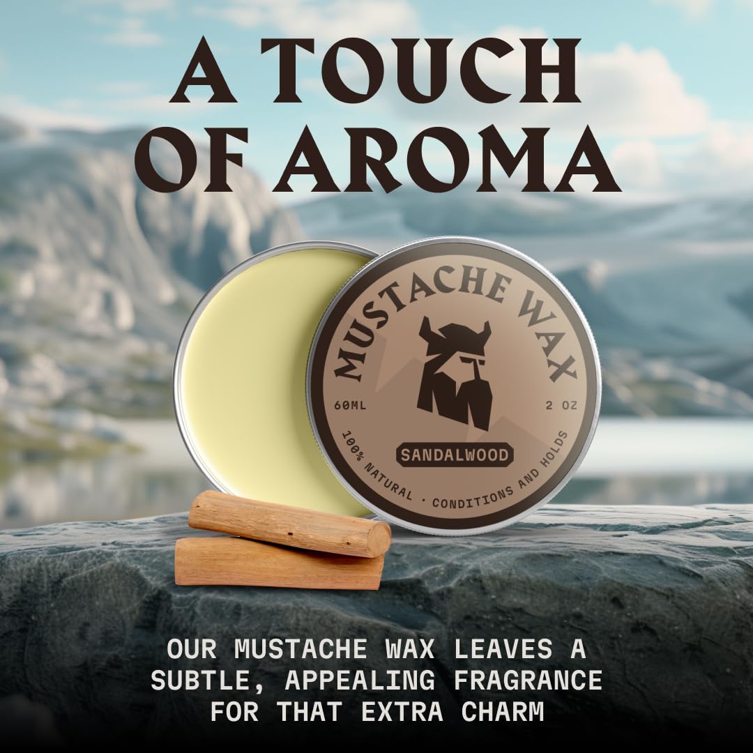 Mustaschvax och kam Sandelträ