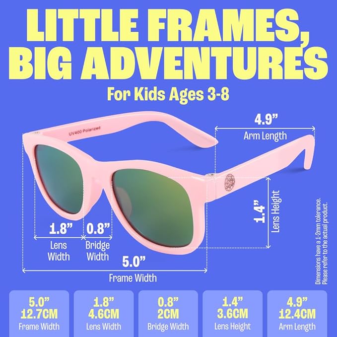 Babysunnies Barbie Roze Gepolariseerde Kinderzonnebril (3–8 Jaar) – UV400 Flexibele Kinderzonnebril