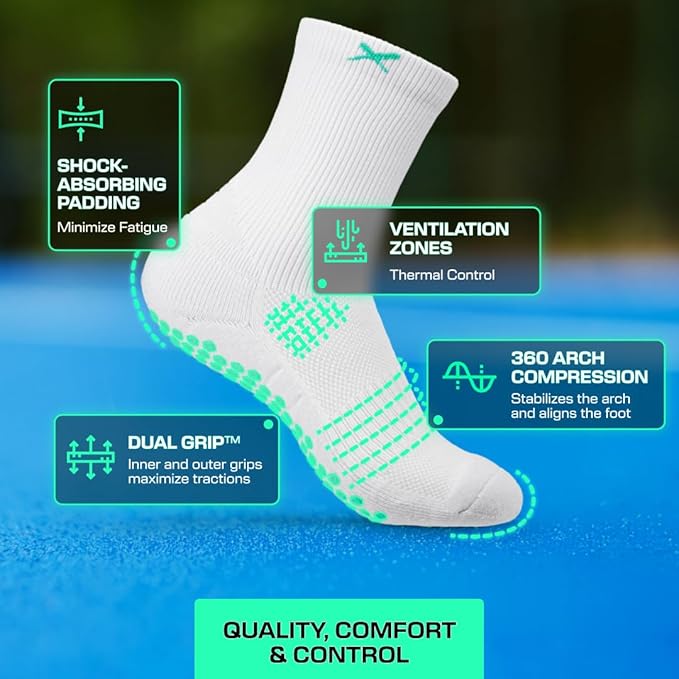 LUX Racket Grip Tape, Wit, Ultra-Kleverige Overgrip voor Tennis, Padel, Squash en Badminton