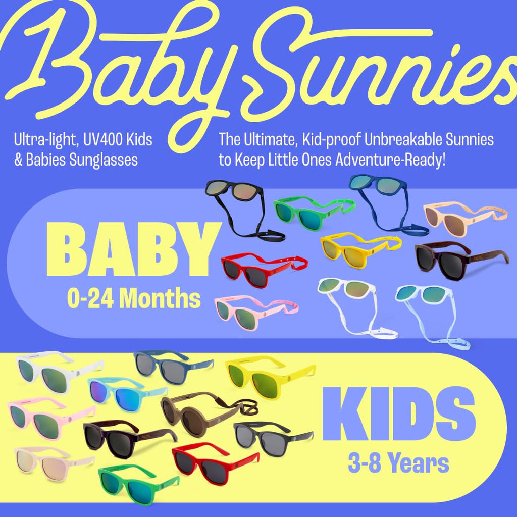 Baby Sunnies Kids sunglasses - Black with sleeve