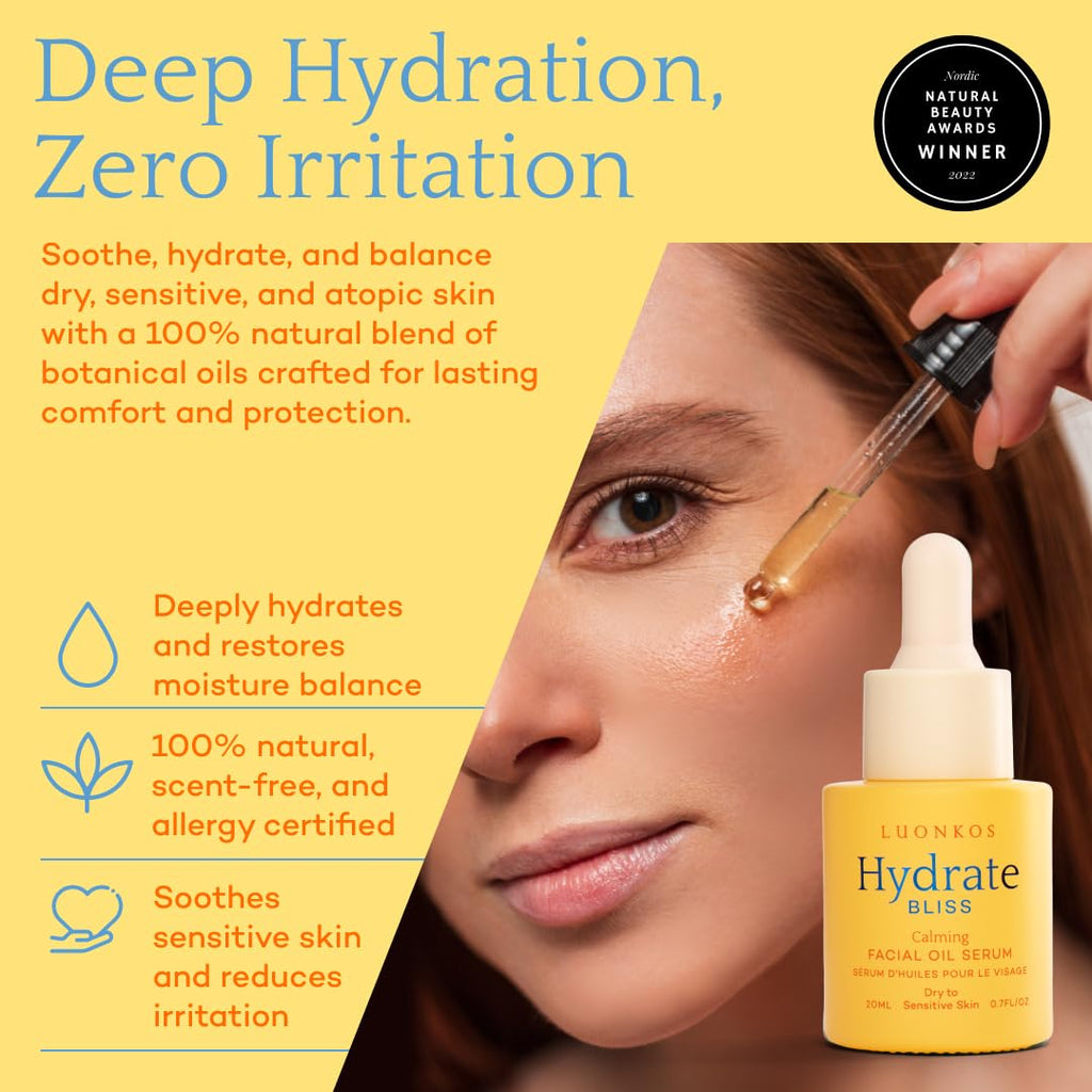 Gesichtsöl-Serum für trockene Haut – Natürliches Gesichtsöl 20 ml Luonkos Bliss