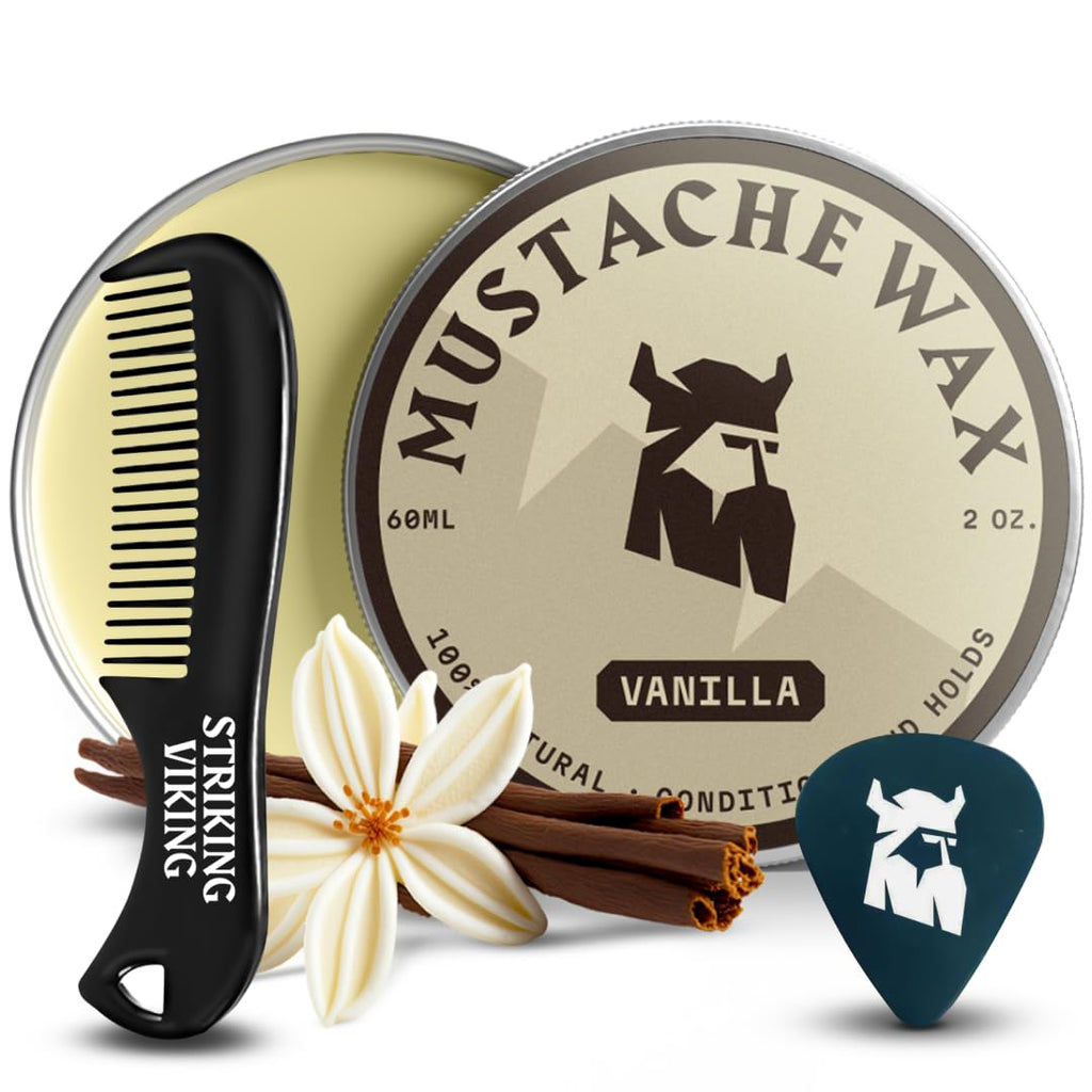 Mustache Wax and Comb Vanilla
