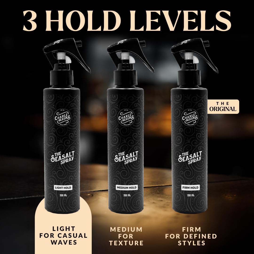 Spray Capillaire au Sel Marin Charlemagne - Tenue Légère - Lot de 2