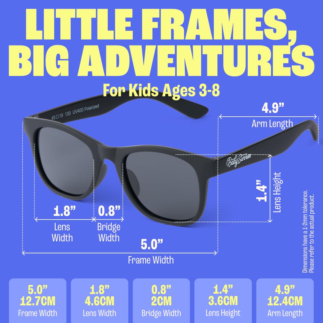 Baby Sunnies Kids sunglasses - Black with sleeve
