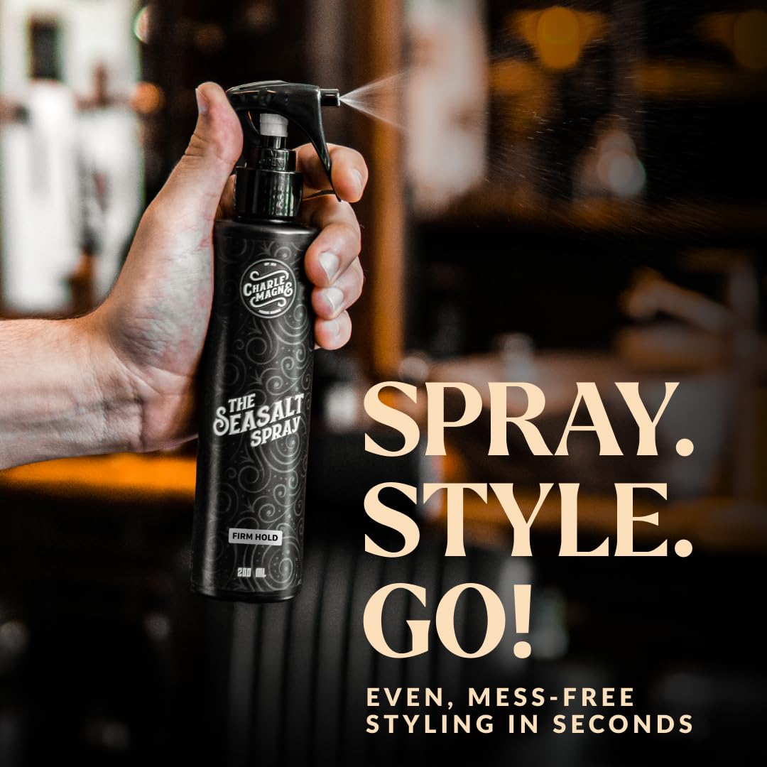 Spray Capillaire au Sel Marin Charlemagne - Forte Tenue - Lot de 2