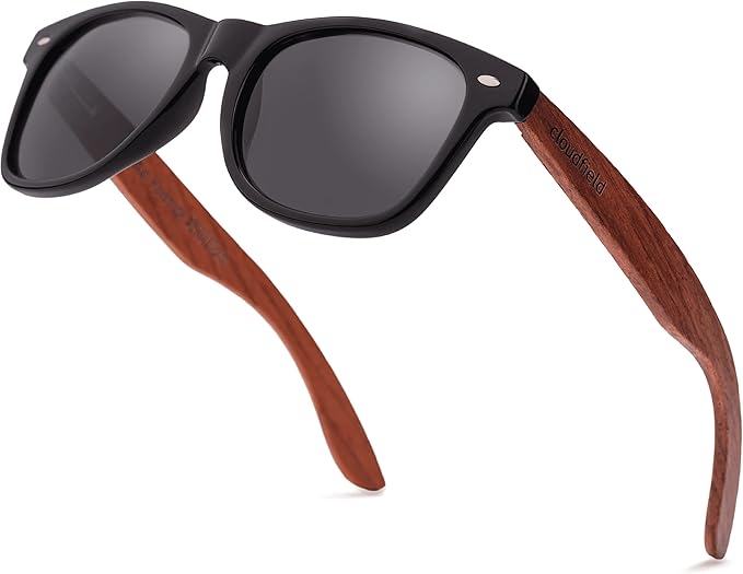 Cloudfield Bamboo Sunglasses - Shadow Black