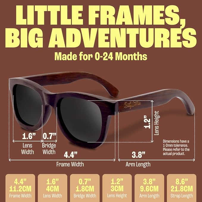 Babysunnies Bamboe Gepolariseerde Babyzonnebril 3-8 Jaar