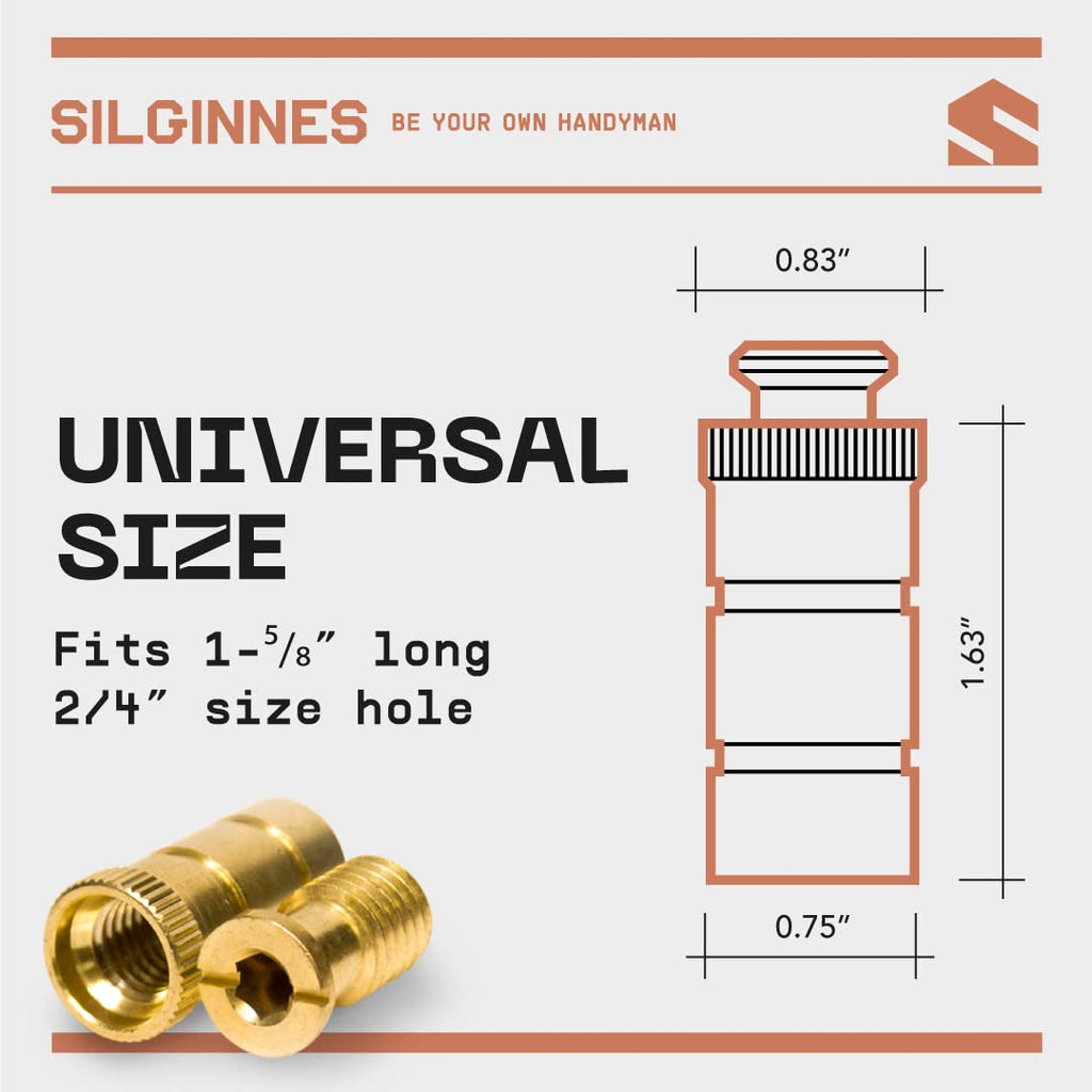 Silginnes Pool Cover Anchors 20 Pack Brass Anchors for 3/4 Inch Concrete and Paver Decks