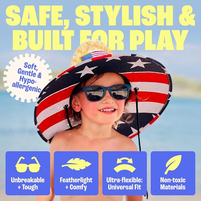 Babysunnies Sky Blue Polarized Kids Sunglasses (3–8 Years) – Flexible UV400 Children’s Sunglasses