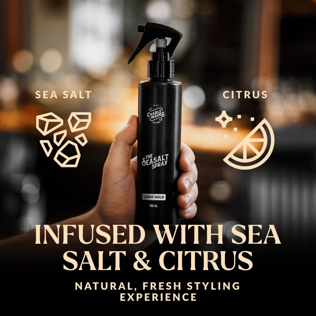 Spray Capillaire au Sel Marin Charlemagne - Forte Tenue - Lot de 3