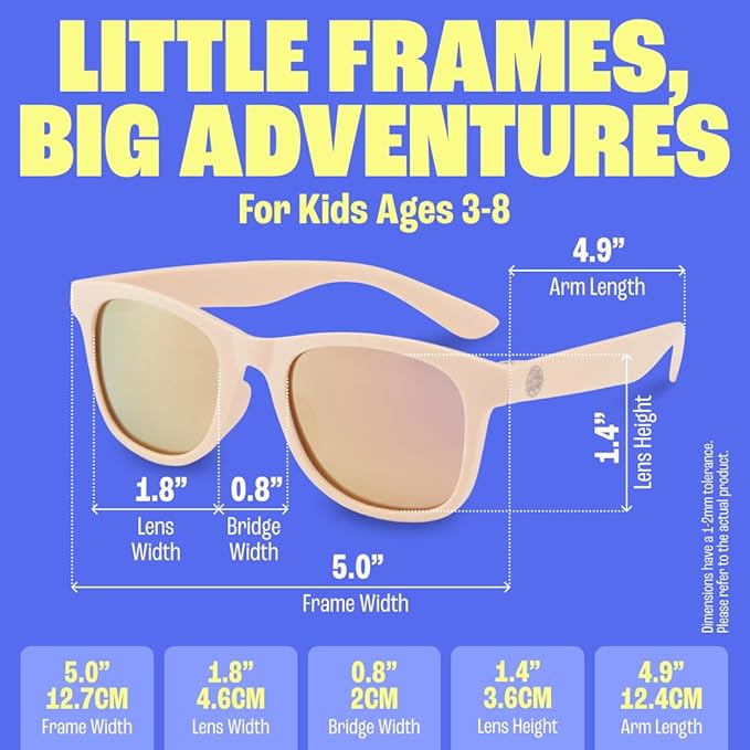 Babysunnies Perzikgekleurde Gepolariseerde Kinderzonnebril (3–8 Jaar) – Flexibele UV400 Kinderzonnebril