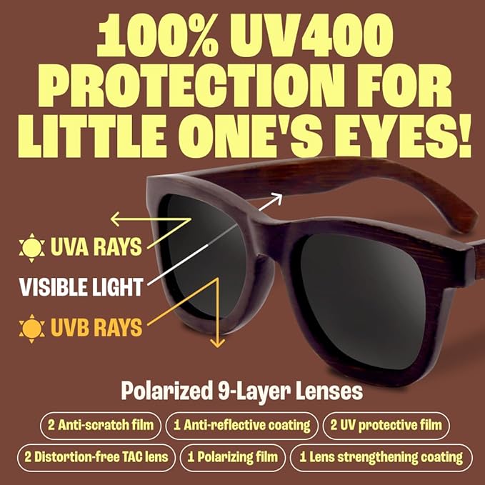 Babysunnies Bambupolariserade Babyglasögon 3-8 år