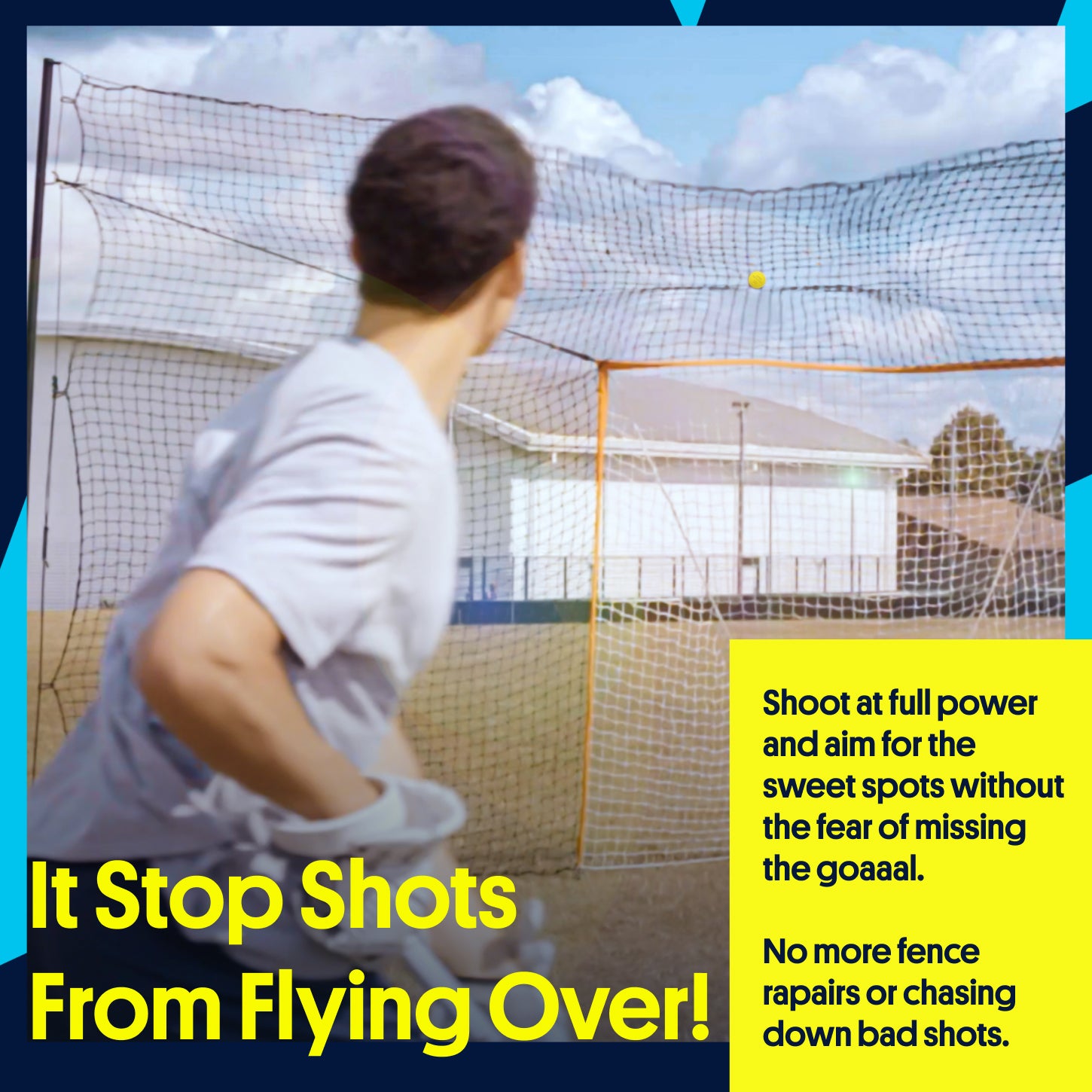 2-in-1 Lacrosse Goal with Backstop