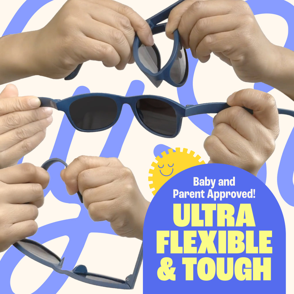 Baby Sunnies Polarized Baby Sunglasses Blue Fish - UV400, 0-24 Months