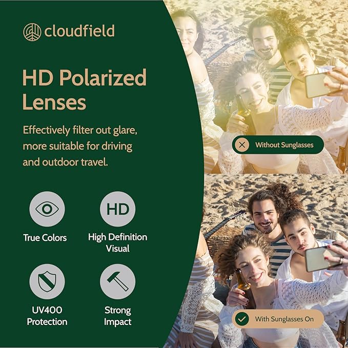 Okulary przeciwsłoneczne Cloudfield z bambusa - niebieskie