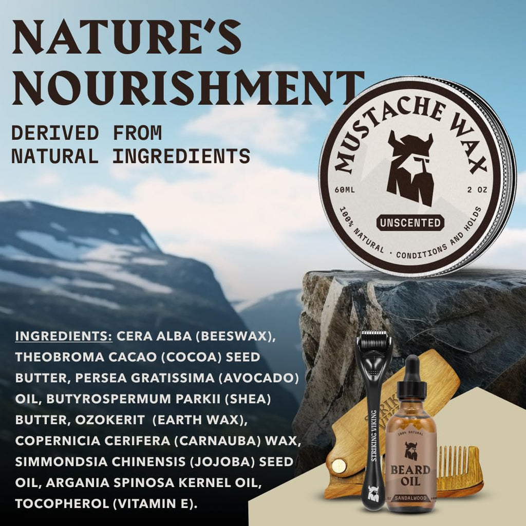 Ceară și pieptene pentru mustață Fără parfum