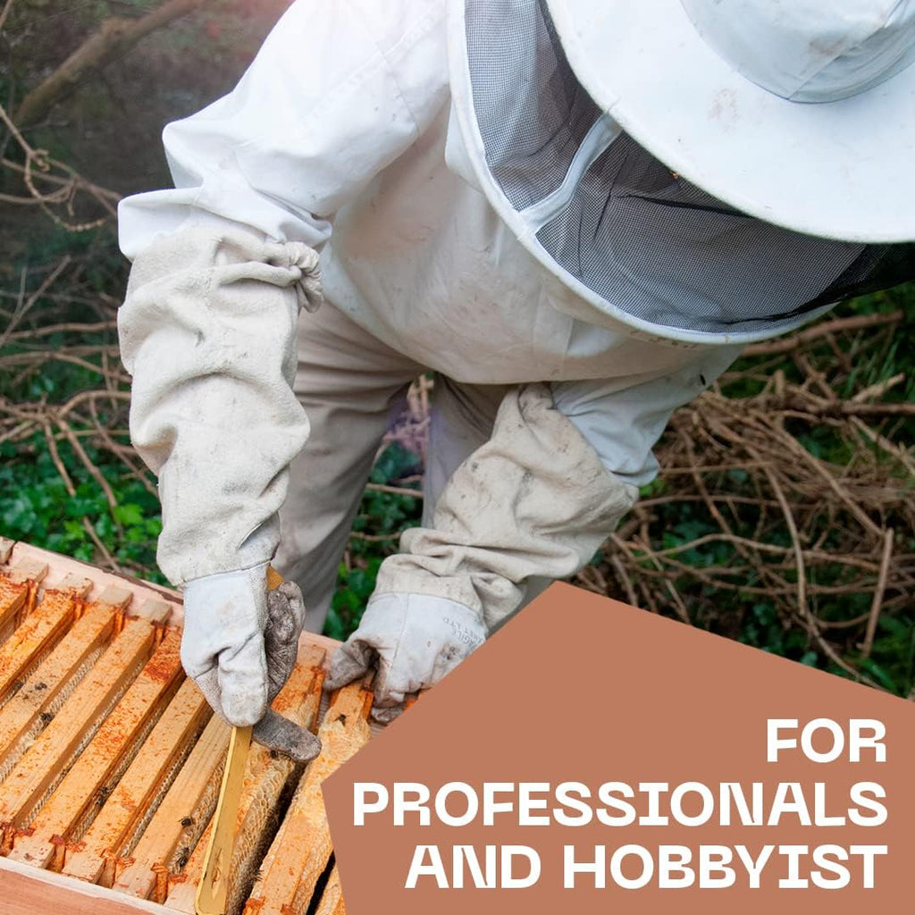 Professional Bee Suit for Men and Women - Beekeeping Outfit Beekeeper Unisex Suit with Protective Bee Jacket with Hood, Pants, Gloves for Backyard and Bee Keeper