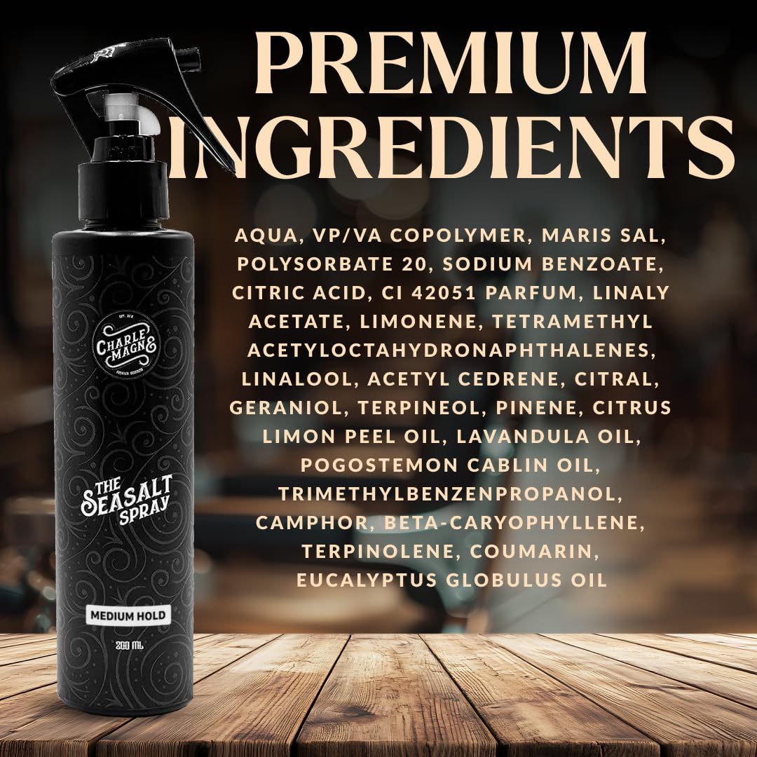 Charlemagne Sea Salt Hair Spray - Medium