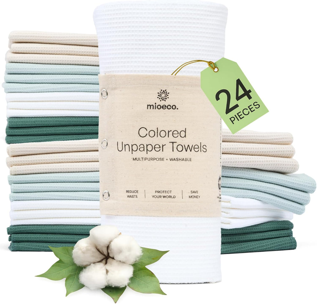 mioEco Unpaper Towel Set - 24 pcs - Blush Harmony