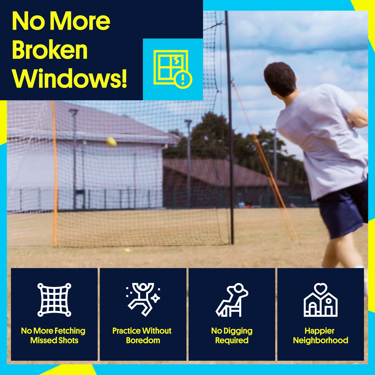 2-in-1 Lacrosse Goal with Backstop