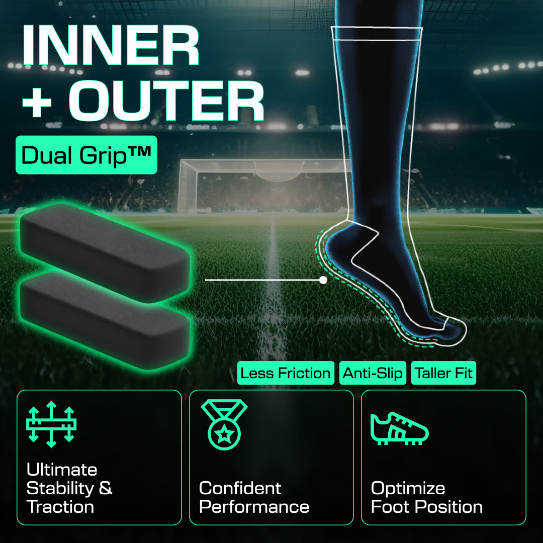 Lux Soccer Grip - Knee Sock - White