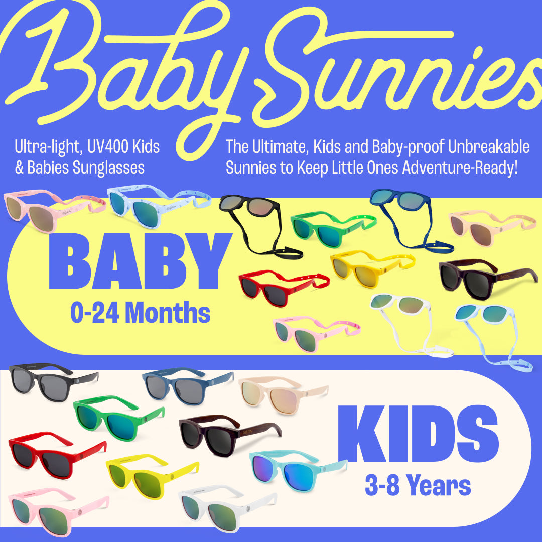 Baby Sunnies Polarized Baby Sunglasses Blue Fish - UV400, 0-24 Months