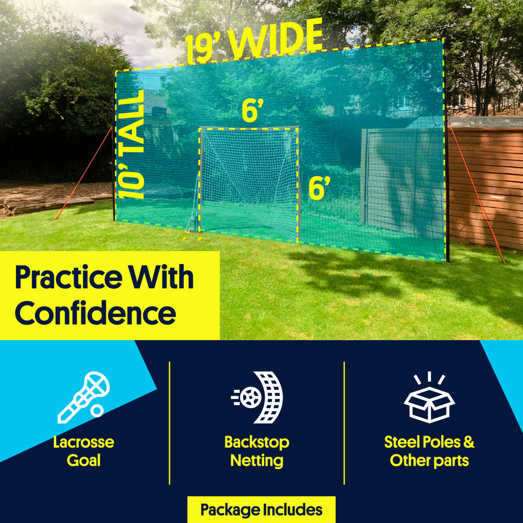 2-in-1 Lacrosse Goal with Backstop
