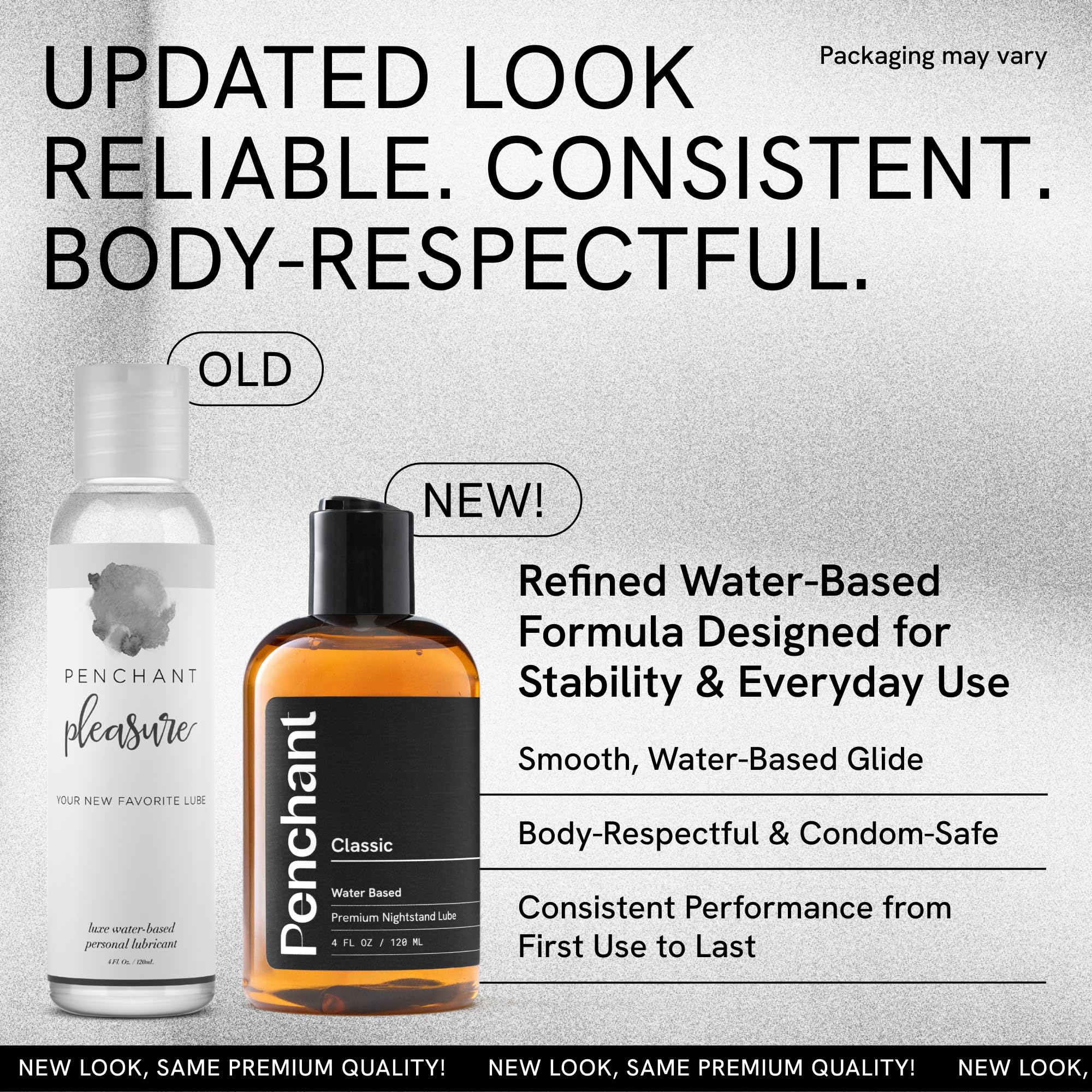 Penchant Classic Water-Based Personal Lubricant for Women and Men - Smooth Clean-Rinsing Personal Lube for Everyday Use - Unscented, Condom Compatible Lube for Sex - Made in USA (8 fl oz)