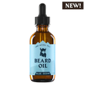 Beard Oil Blue Ocean in amber dropper bottle with natural organic ingredients and refreshing sea breeze scent