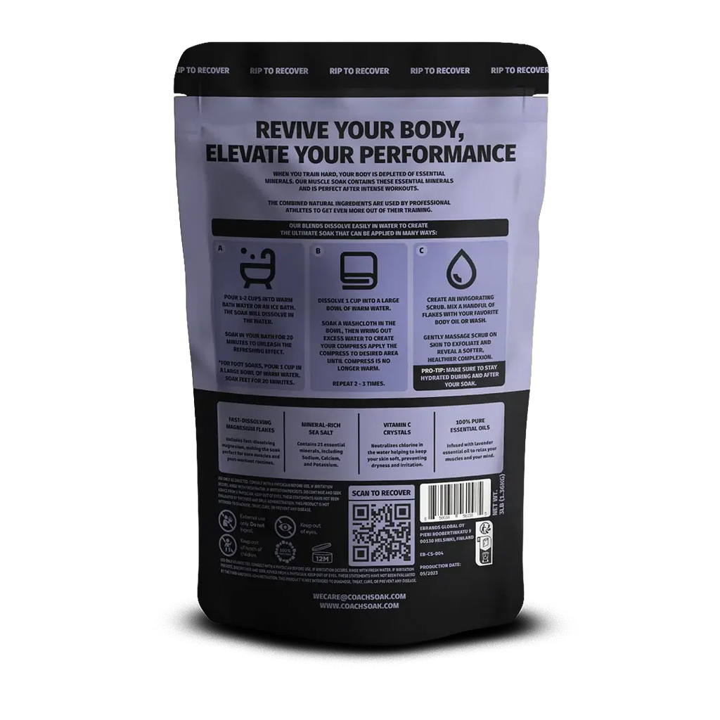 Herstel Badzout – Post Workout Magnesiumvlokken - Lavendel
